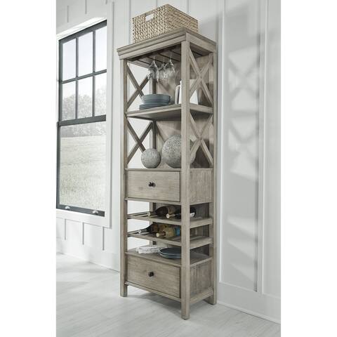 Signature Design by Ashley Moreshire Brown/Beige Display Cabinet - 26"W x 16"D x 75"H