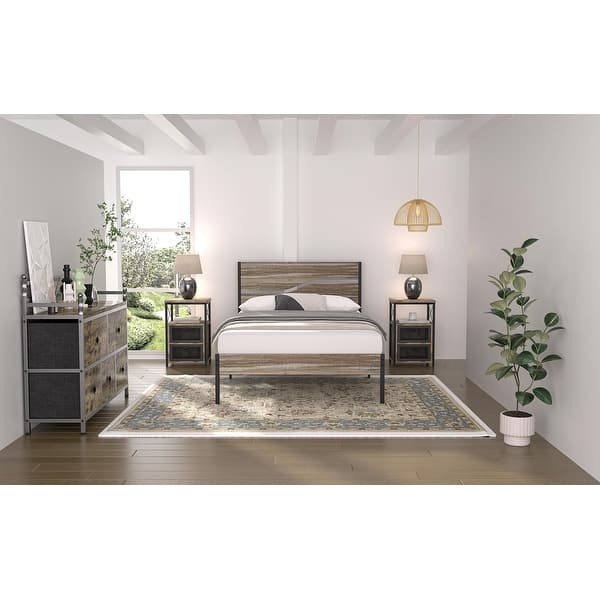 grey nightstands and dresser Kelowna Mahogany Wood Gray Nightstand with 2 Drawers