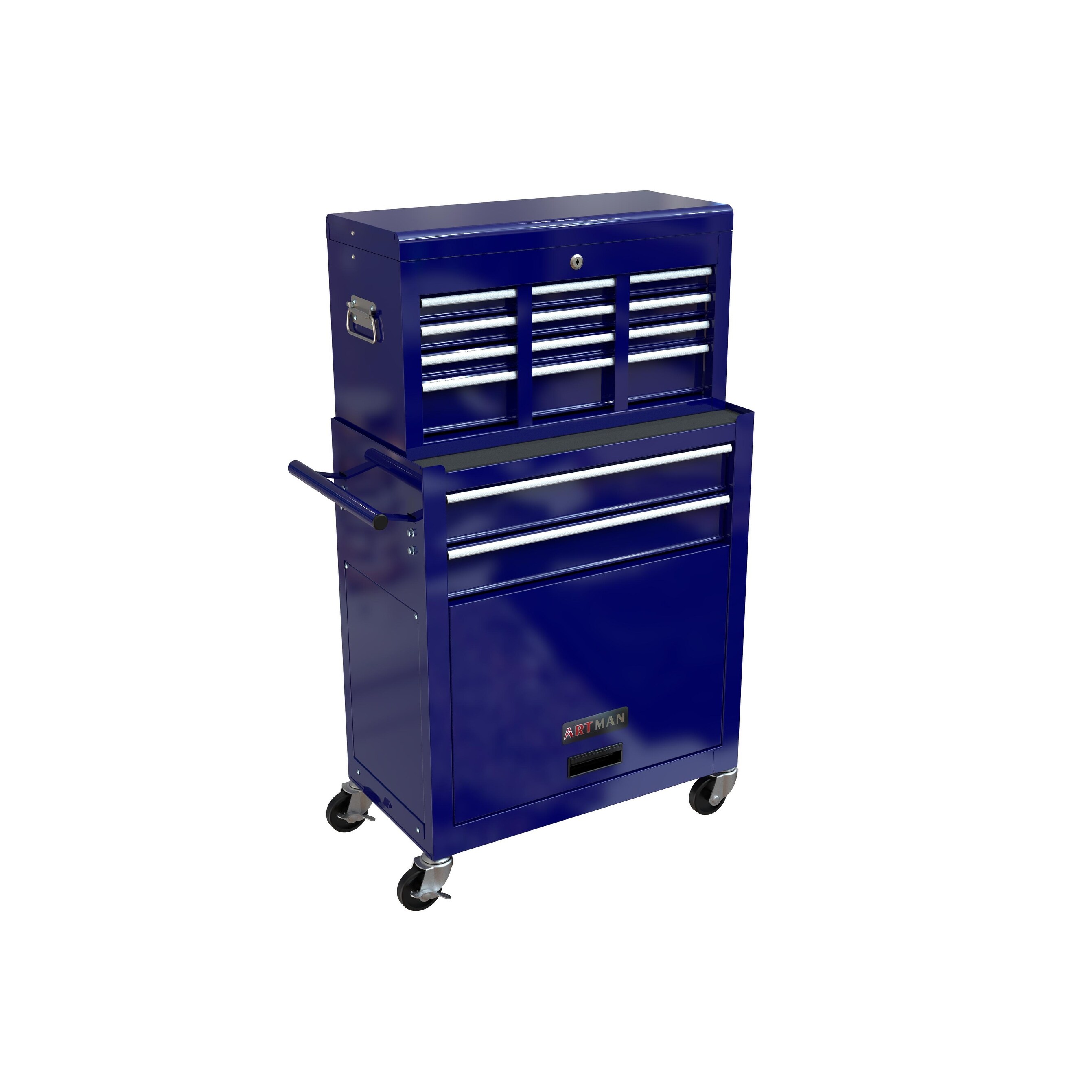 8-Drawer Mobile Tool Storage Cabinet with Locking Wheels-image