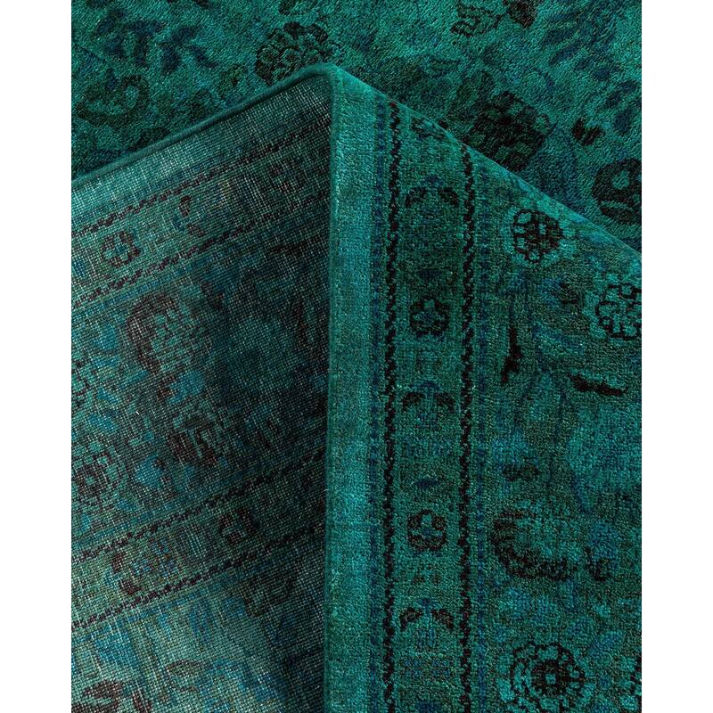 Fine Vibrance One-of-a-Kind Hand-Knotted Area Rug - Blue, 6' 2" x 9' 2" - 6' 2" x 9' 2"