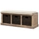 preview thumbnail 23 of 36, Merax Entryway Storage Bench with 3 Removable Baskets and Cushion
