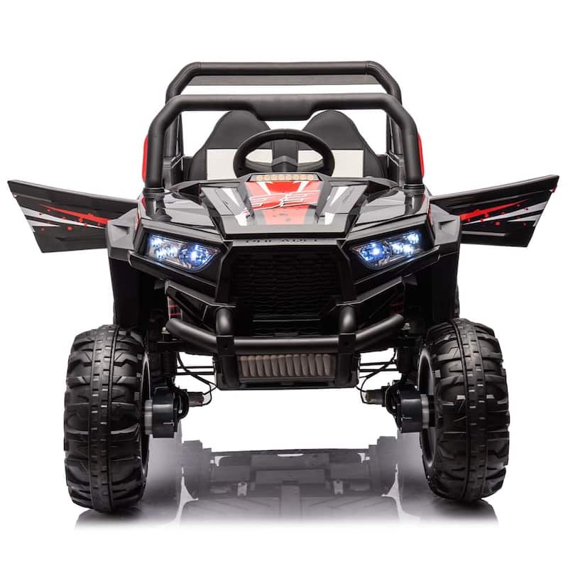 12V Kids Ride on Riding Car W/Parents Remote Control,2-Seat,4WD,4X30W Powerful Motor,Leather Seat