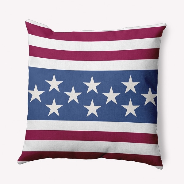 slide 2 of 3, July 4th Stars and Bars Indoor/Outdoor Throw Pillow 16" x 16" - Nautical Navy