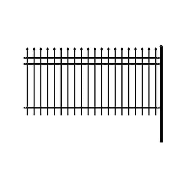 ALEKO Milan Style 5 ft. x 8 ft. Black Iron Fence Panel