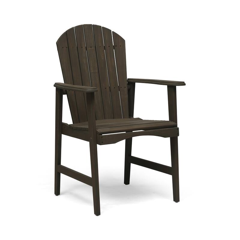 Acacia Wood Dining Chairs Set of 2, Balconie Gray Bistro Chair