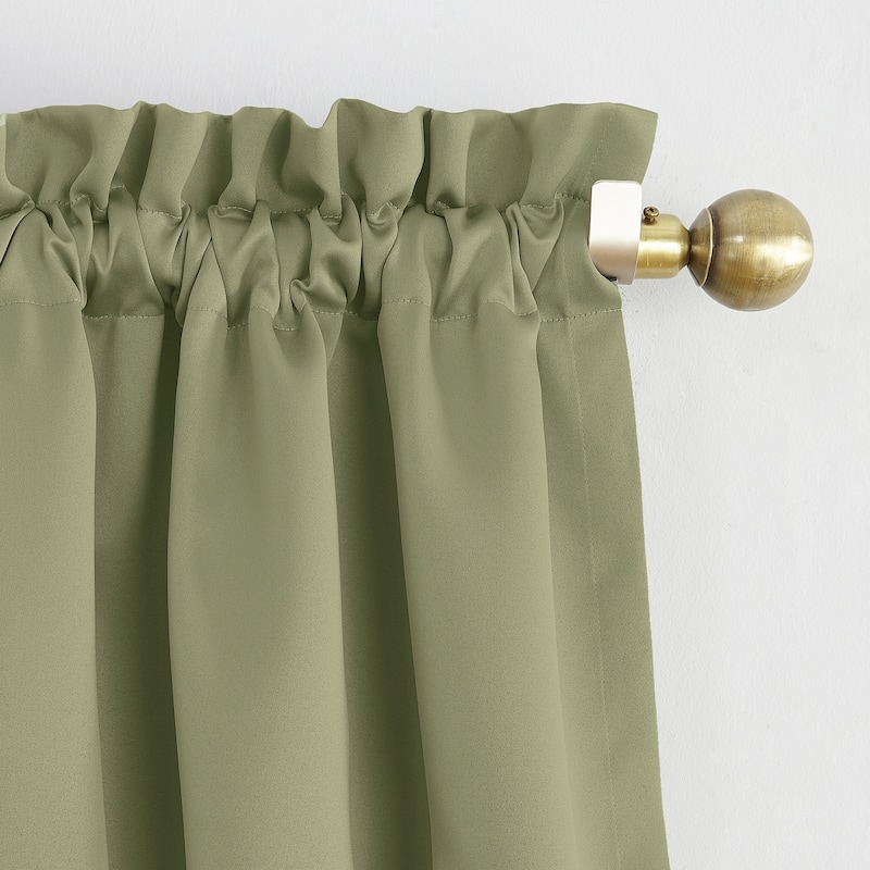 Sun Zero Hayden Energy Saving Blackout Rod Pocket Curtain Panel, Single Panel