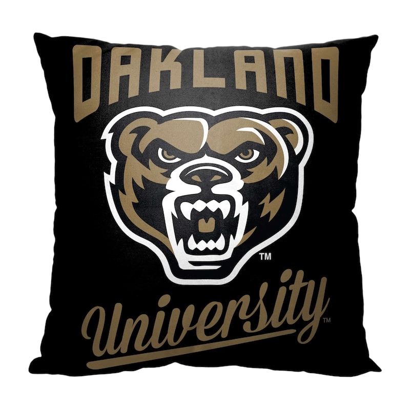NCAA Horizon League Alumni 18 Inch Throw Pillow - 18" x 18" - Oakland Golden Grizzlies