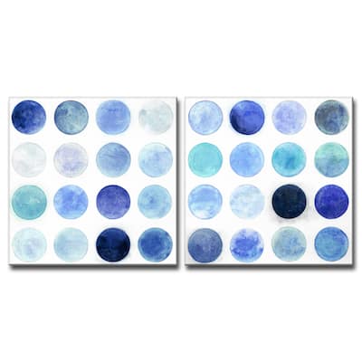 'Blue Moons I/II' Wrapped Canvas Wall Art Set by Norman Wyatt Jr.