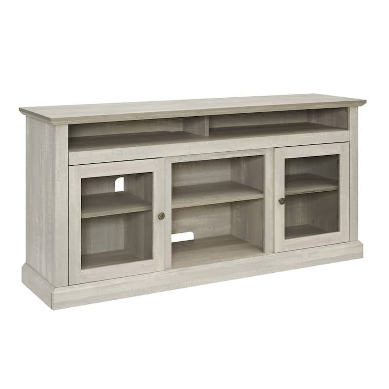 TV Media Stand for TV Up to 65" with Open and Closed Storage Space