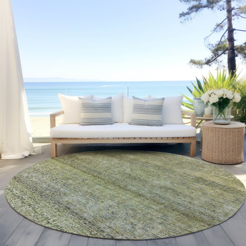 Machine Washable Indoor/ Outdoor Ombre Chantille Rug