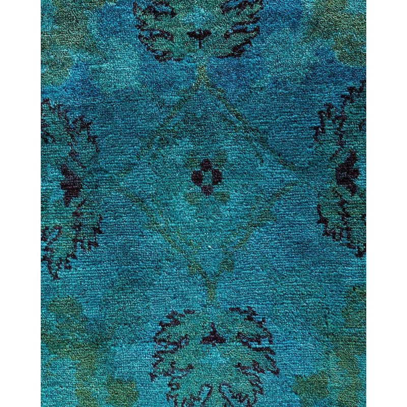 Contemporary Overdyed Wool Hand Knotted Area Rug - 6' 3" x 9' 4"