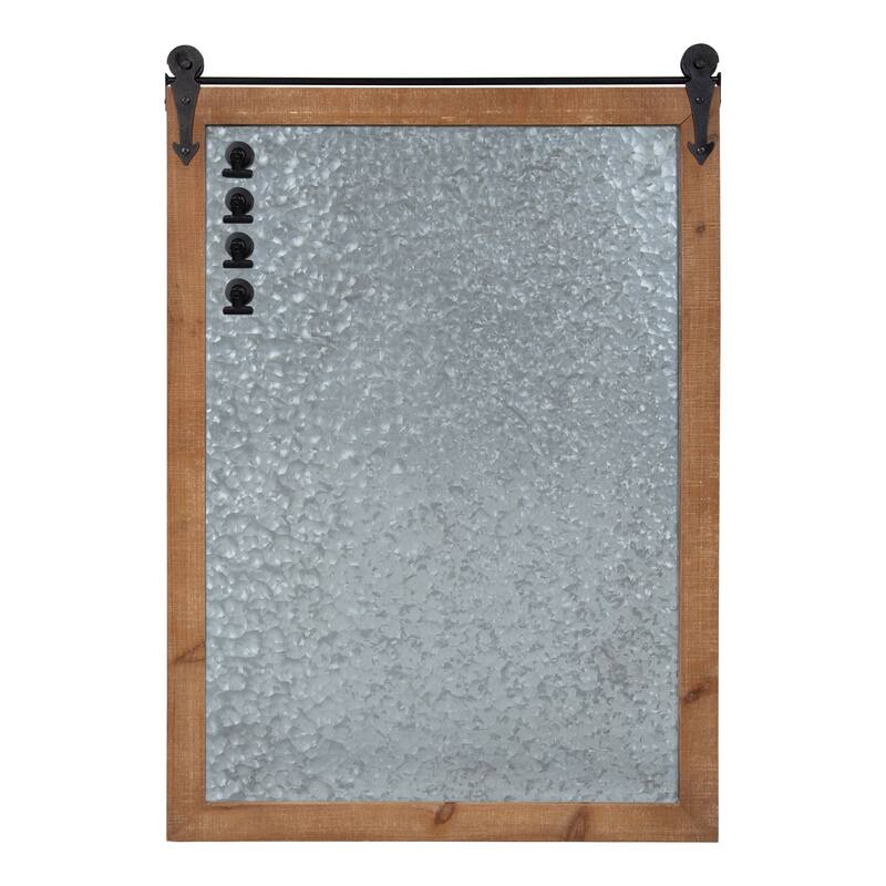 Kate and Laurel Cates Barn Door Wood Framed Magnet Board