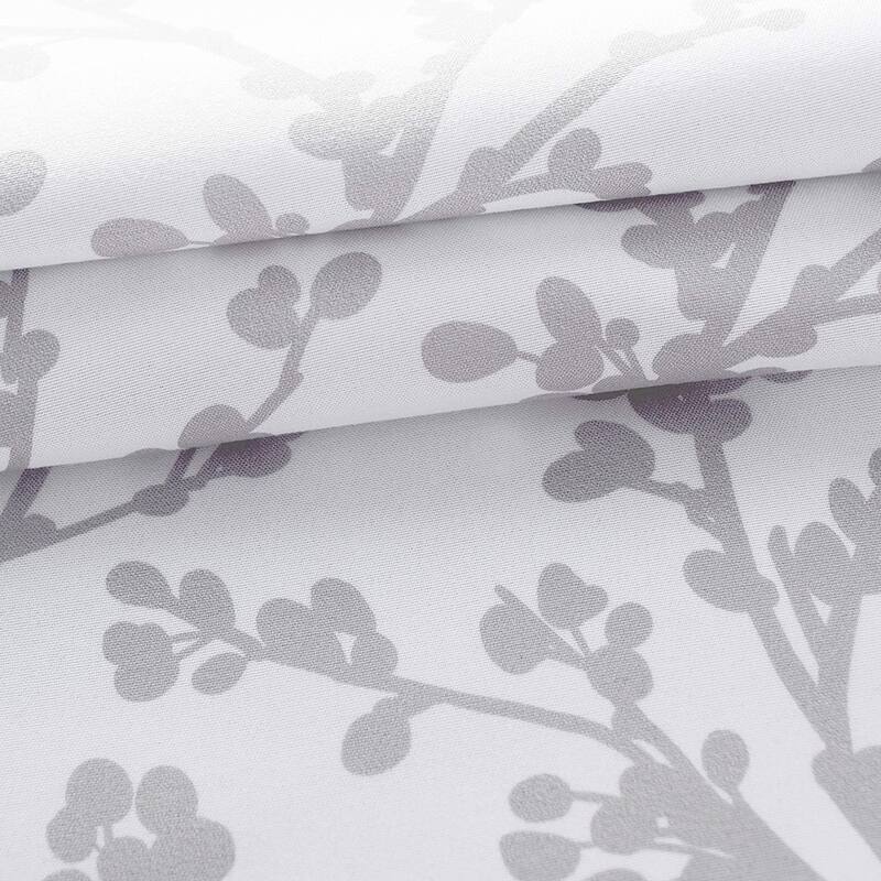 DriftAway Sarah Floral Tree Branch Pattern Blackout Window Curtain Valance Gray - 52'' width x 14'' length