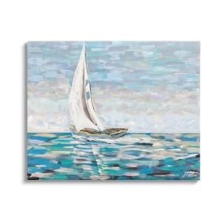Stupell Abstract Sailboat Painting Canvas Wall Art Design by Julie ...