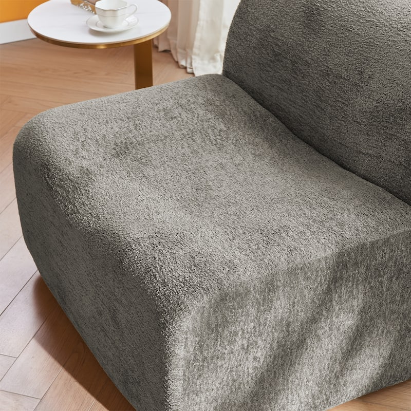 Comfortable and Space-Saving Single Foam Compression Sofa Chair with Footrest + Pillow