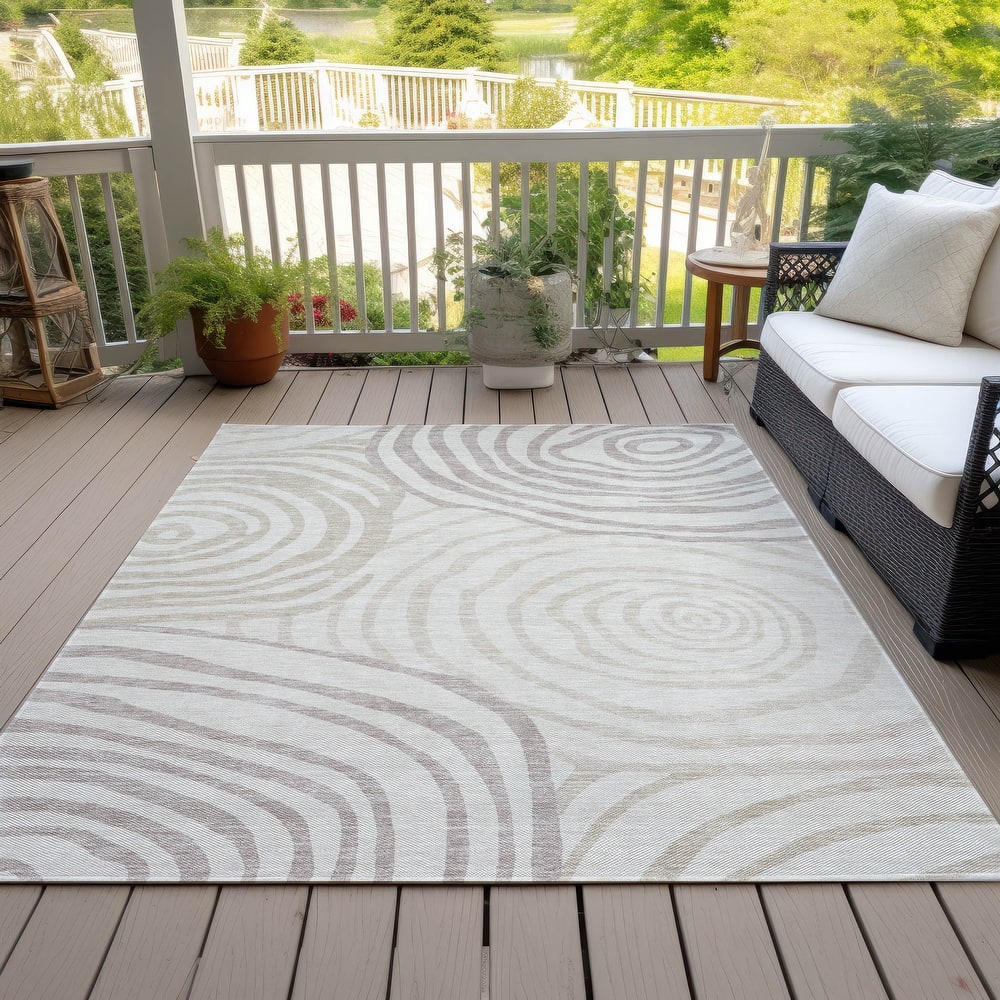Machine Washable Indoor/ Outdoor Chantille Contemporary Dimensions Rug