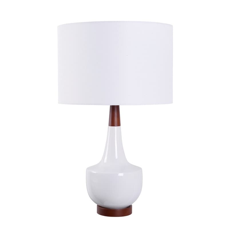 Marlo 26 White Glossy Ceramic Table Lamp Overstock 19292205