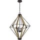 preview thumbnail 4 of 6, Quoizel Oversized Western Bronze 4-light Pendant