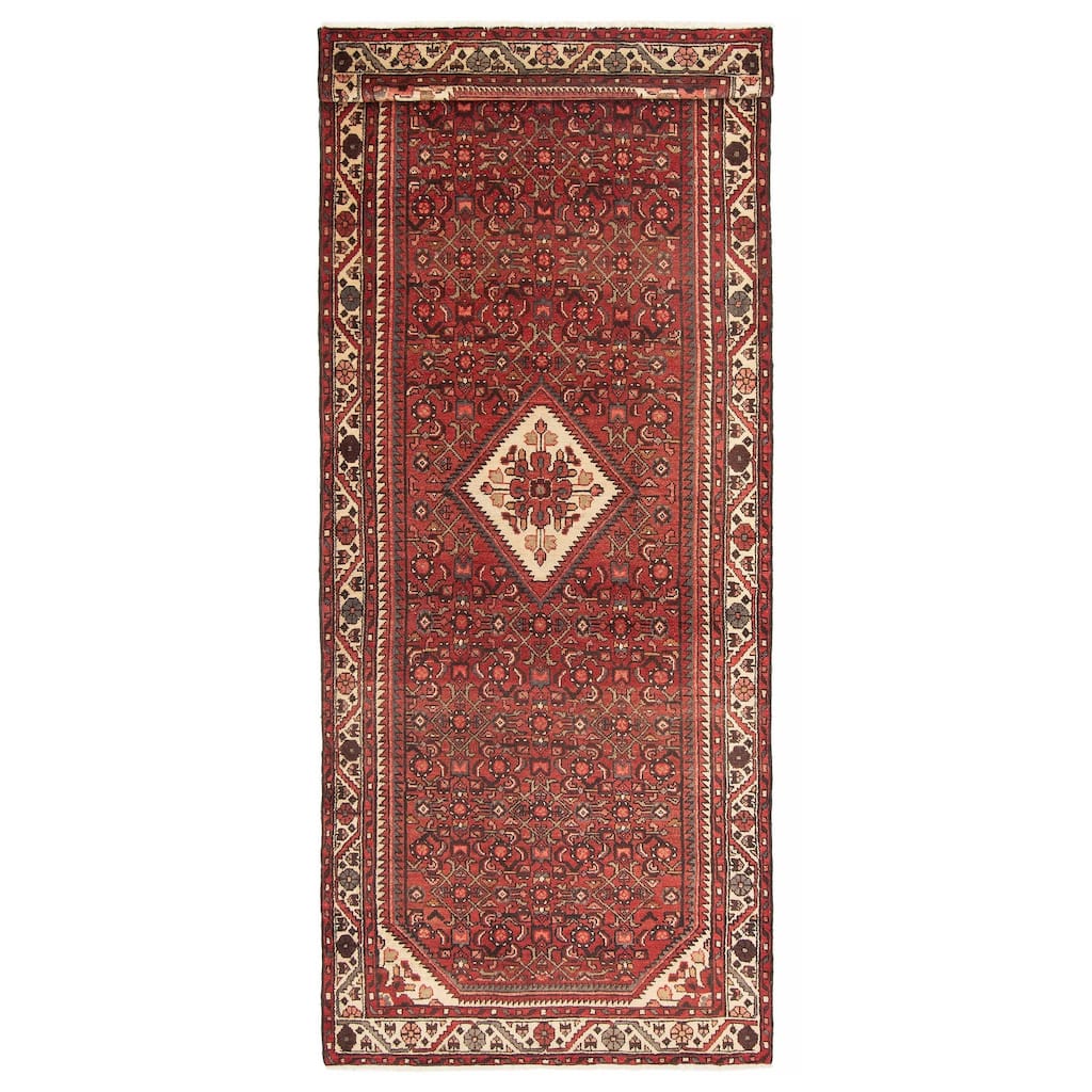 ECARPETGALLERY Hand-knotted Andelz Red Wool Rug - 3'7 x 9'6