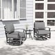 preview thumbnail 17 of 144, Aluminum Patio Outdoor Sectional Sofa Set with Fire Pit, Swivel Rocking Chairs and Ottomans