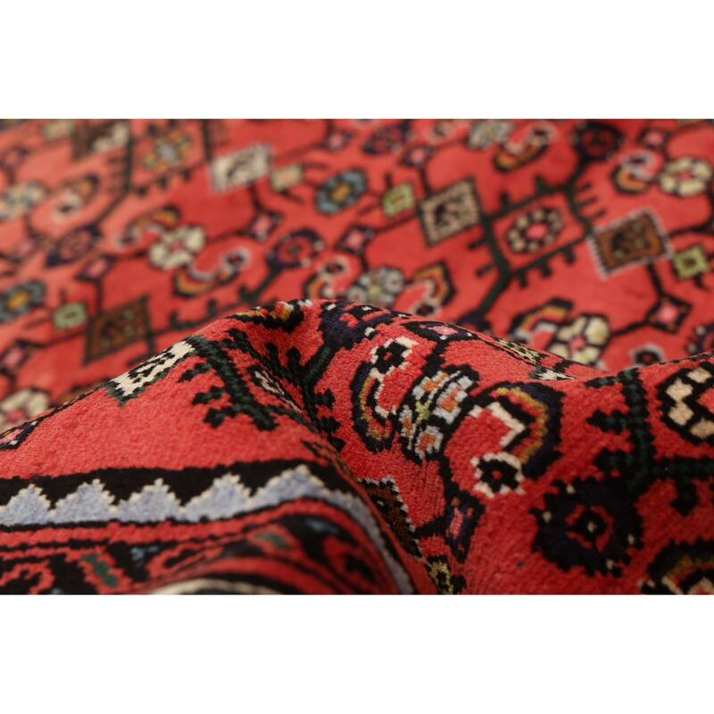 ECARPETGALLERY Hand-knotted Andelz Red Wool Rug - 3'8 x 4'11