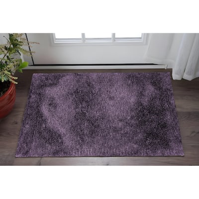 HomeRoots Solid Color Shag Rectangle Area Rug - 62.99 in. x 38.98 in. x 1.60 in.