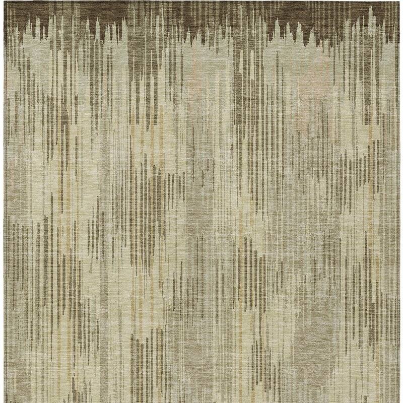 HomeRoots Striped Transitional Rectangle Outdoor Rug