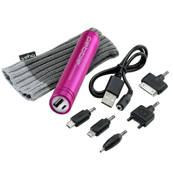 Veho Pebble Smartstick 2200mah Emergency Phone Charger Pink Overstock 16343950