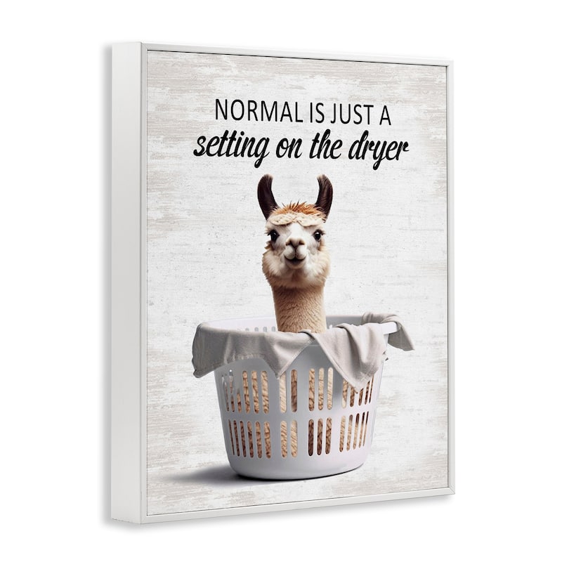 Stupell Funny Normal Dryer Quote Framed Giclee Art Design By Lettered and Lined