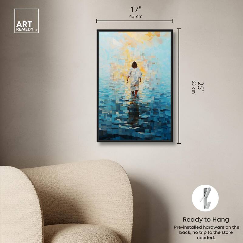 Water Walker Mosaic II Canvas by Art Remedy