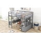 preview thumbnail 37 of 40, Versatile Loft Bed with Desk with 2 Drawers, Storage Shelves & Drawers