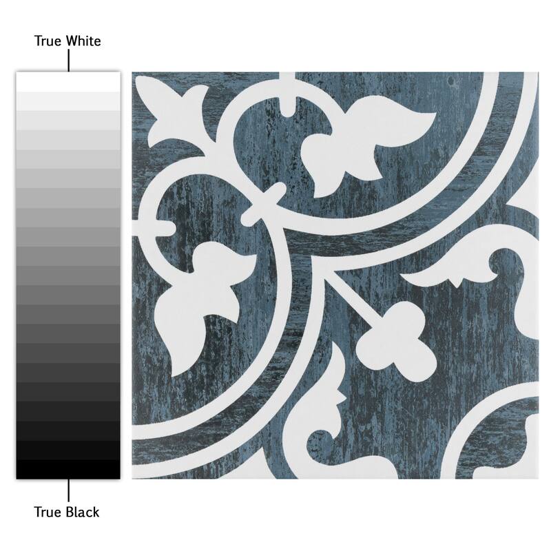 Merola Tile Cassis Arte Black Night 9-3/4" x 9-3/4" Porcelain Floor and Wall Tile