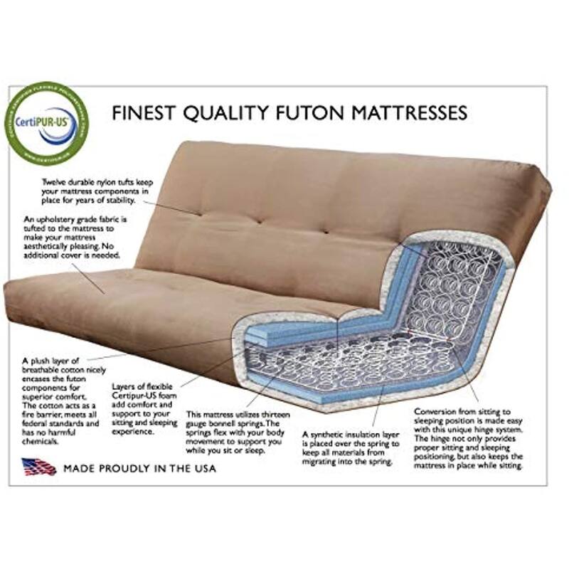 Queen Futon Frame with Storage - Coastal Charm Espresso Finish - Convertible Sofa Bed