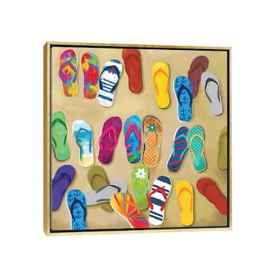 iCanvas "Flip Flops II" by Drako Fontaine Framed Canvas Print