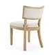 preview thumbnail 7 of 20, Fescue Farmhouse Fabric and Rubberwood Upholstered Dining Chairs (Set of 2) by Christopher Knight Home