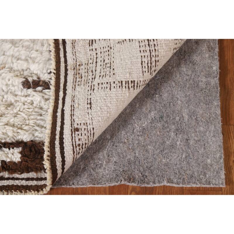 Plush Turkish Anatolian Beige Runner Rug Hand-knotted Wool Carpet - 3'2"x 10'6"