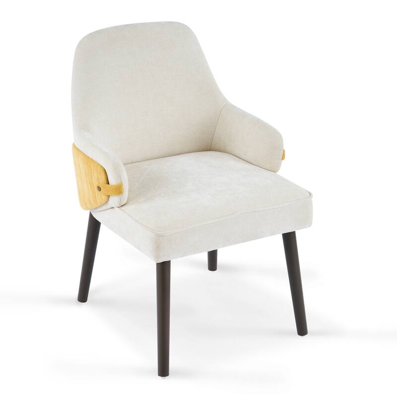 Christopher Knight Home - Modern Upholstered Dining Chair Set with Two-Tone Fabric Armchair Design