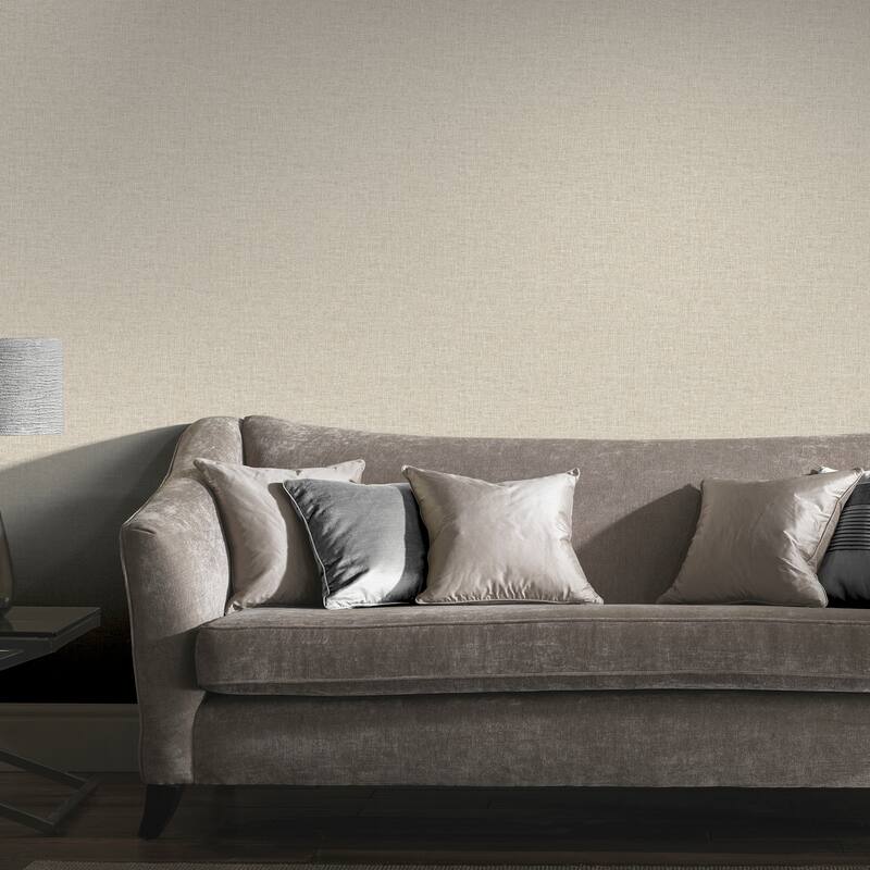 Arthouse Paulette Neutral Linen Texture Wallpaper