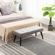 preview thumbnail 12 of 33, Kipp Velvet Upholstered Button Tufted Bench Ottoman Grey