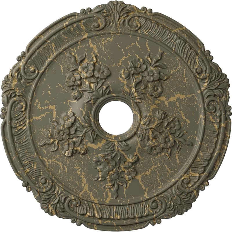 26"OD x 3 3/4"ID x 1 1/2"P Attica with Rose Ceiling Medallion