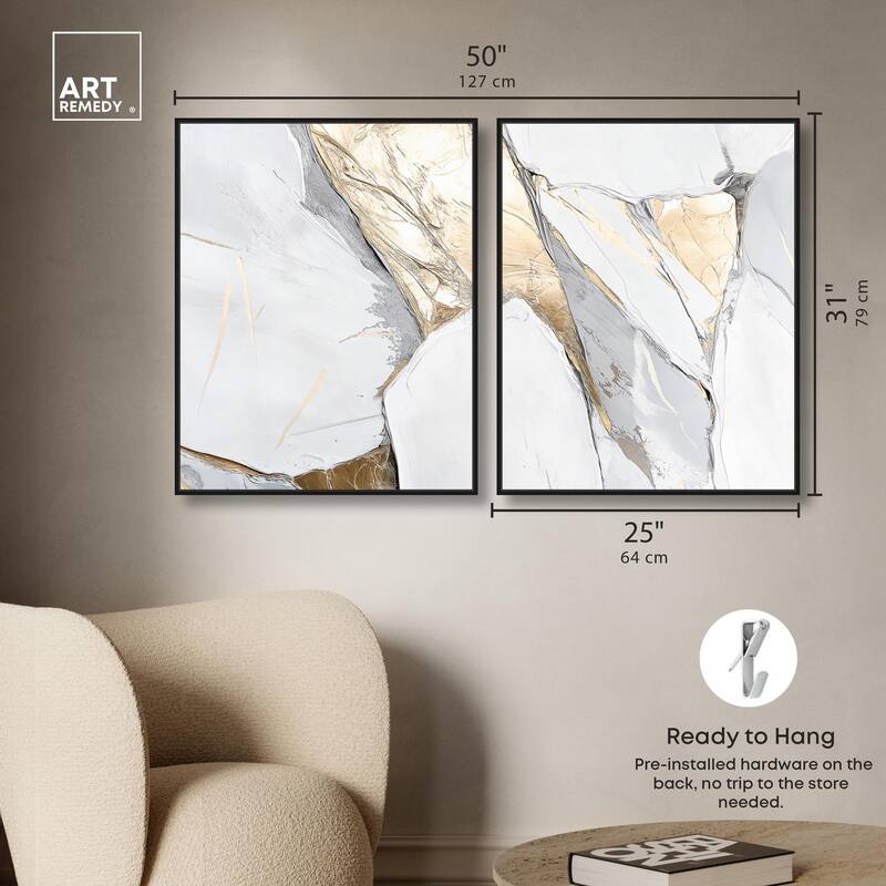 Cracks of Creation III Canvas Set of 2 by Art Remedy