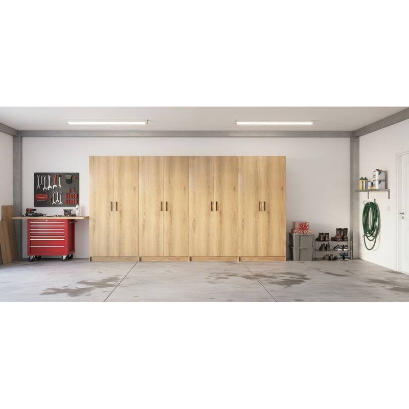 Modex Multi-Purpose Utility Storage Cabinet (4-Piece Set) - W 126″ × D 15.7″ × H 70.9″