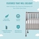 preview thumbnail 4 of 4, Dream On Me Folding Full Size Convenience Crib - Steel Grey