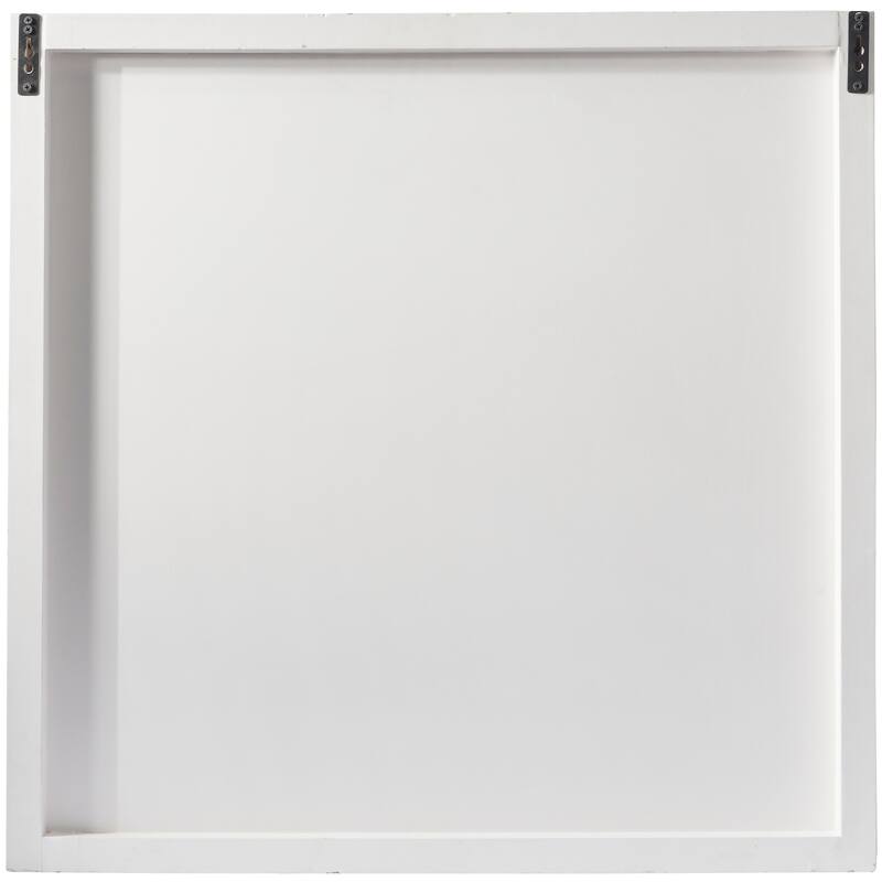 CosmoLiving by Cosmopolitan White Wooden Handmade Intricately Carved Geometric Home Wall Decor