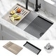 preview thumbnail 40 of 122, KRAUS Bellucci Workstation Undermount Granite Composite Kitchen Sink 32" L x 19" W (sink KGUW1-33WH) - White