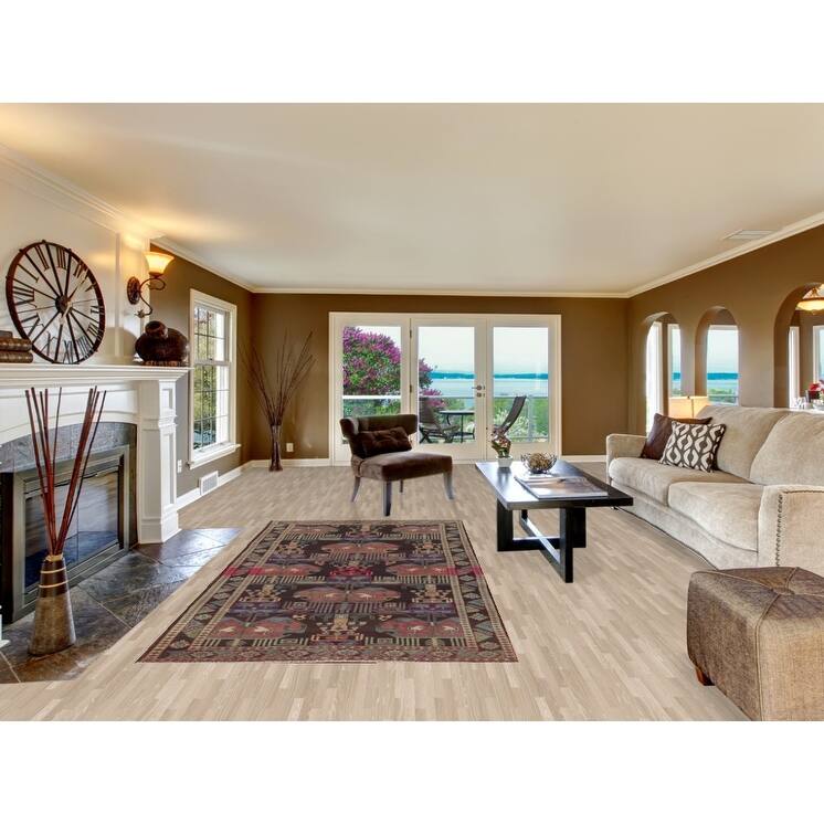 Over-Dyed Ardebil Persian Vintage Area Rug Handmade Wool Carpet - 4'10" x 9'7"