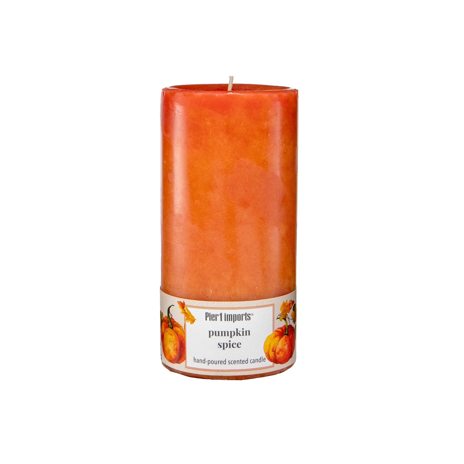 Pier 1 Pumpkin Spice Mottled Pillar Candle - Bed Bath & Beyond