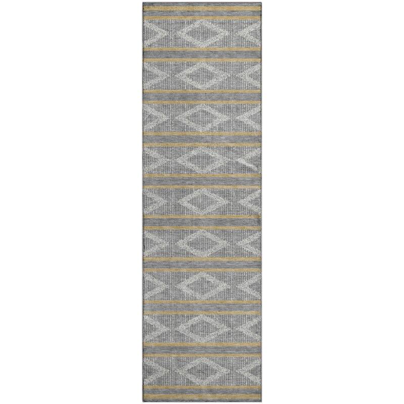 Premium Washable Super Soft Geo Diamonds Mayfield Rug