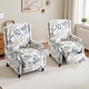 preview thumbnail 13 of 16, 29'' W Vintage Floral Manual Push Back Recliner Chair Set of 2
