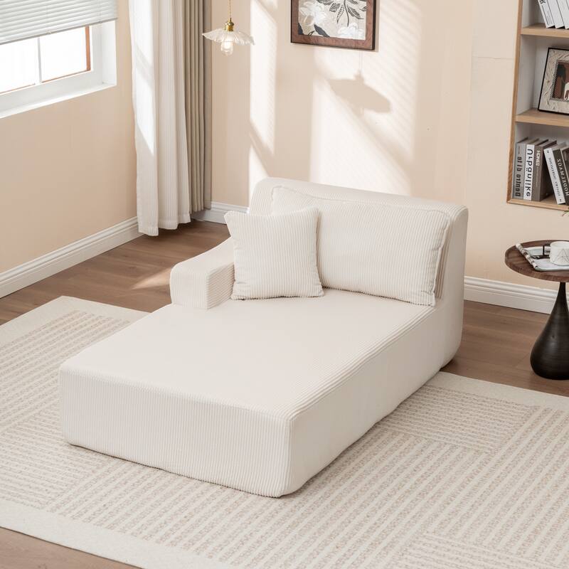 Right/Left Chaise Lounge Sofa Bed - No Assembly, Oversized Sleeper Chair - Living Room, Movie Room, Bedroom